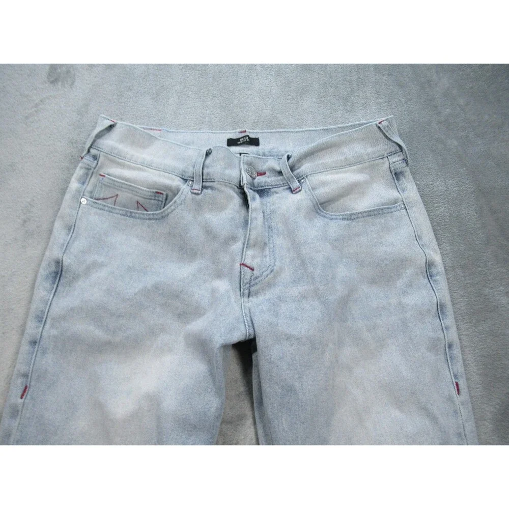 True Religion Geno Jeans Men's 34 (Fits 32x30) Relaxed Slim Fit Light Wash Blue